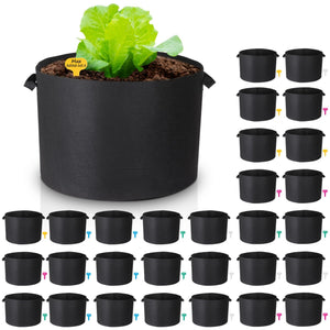 1-25 Gallon Grow Bags Garden Fabric Pot Container Non-Woven Aeration Plant 25 Gallon-30 Packs - Trend Times Toy Stores