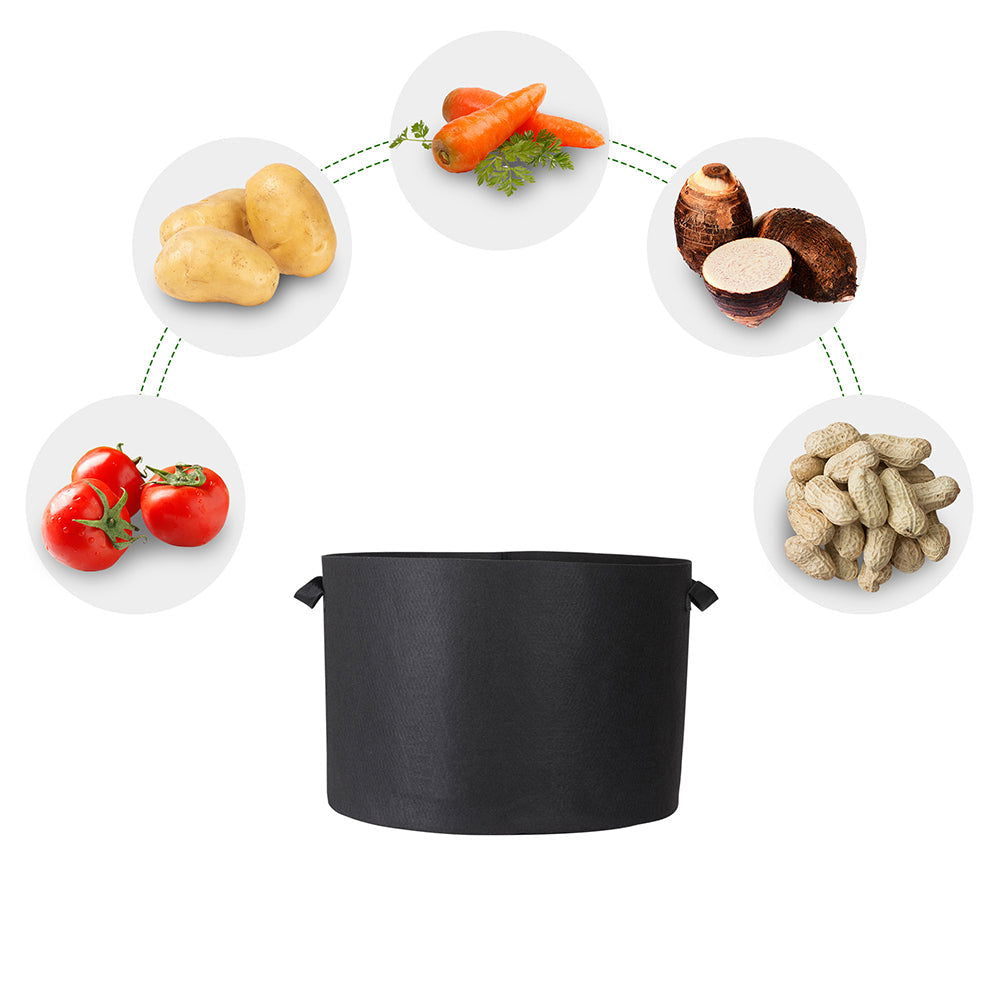 1-25 Gallon Grow Bags Garden Fabric Pot Container Non-Woven Aeration Plant 25 Gallon-5 Packs - Trend Times Toy Stores