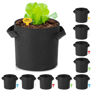 1-25 Gallon Grow Bags Garden Fabric Pot Container Non-Woven Aeration Plant 2 Gallon-10 Packs - Trend Times Toy Stores