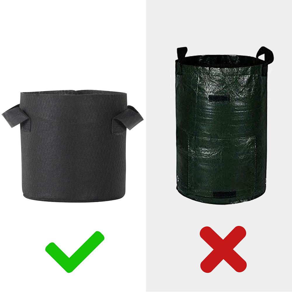 1-25 Gallon Grow Bags Garden Fabric Pot Container Non-Woven Aeration Plant 3 Gallon-5 Packs - Trend Times Toy Stores