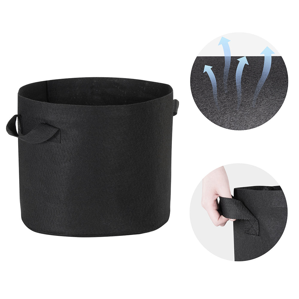 1-25 Gallon Grow Bags Garden Non-Woven Aeration Plant Fabric Pot Container 5 Gallon-5 Packs - Trend Times Toy Stores