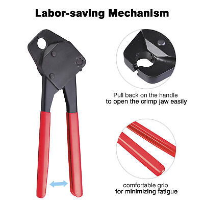 1/2" 3/4" PEX Crimper Set Tube Crimping Tool Kit with Go/no Go Gauge Pipe Cutter - Trend Times Toy Stores
