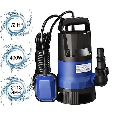 1/2 HP 2113GPH Submersible Water Pump Swimming Pool Dirty Flood Clean Pond 400W - Trend Times Toy Stores