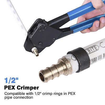 1/2" Pex Crimper Copper Ring Crimping Tool w/ GoNoGo Gauge Clamp Plumping Blue - Trend Times Toy Stores