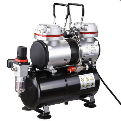 1/3 HP Twin Cylinder Airbrush Compressor 3.5L Air Tank For Hobby Tattoo Body Art - Trend Times Toy Stores