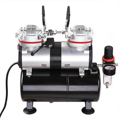 1/3 HP Twin Cylinder Airbrush Compressor 3.5L Air Tank For Hobby Tattoo Body Art - Trend Times Toy Stores