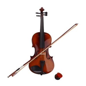 1/4 Size Beginner Violin Set Natural Solid Wood with Bow Rosin and Case Trend Times 6