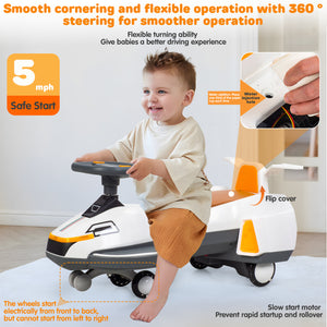 Electric Twist Car for Kids 1-6 Years with Lights, Music, Helmet, and Anti-Roll Safety Features Trend Times 11