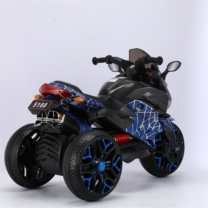 12V Electric 3-Wheel Ride-On Motorcycle for Kids Ages 3-6 with Adjustable Speed 1.8-3.2 MPH Trend Times 7