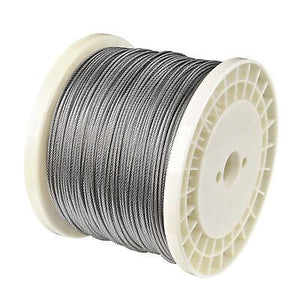 1/8" T316 Stainless Steel Cable Wire Rope 7x7 Aircraft Strand Coil Reel 1000 Ft - Trend Times Toy Stores