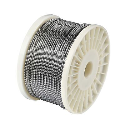 1/8" T316 Stainless Steel Cable Wire Rope 7x7 Aircraft Strand Coil & Reel 300 Ft - Trend Times Toy Stores