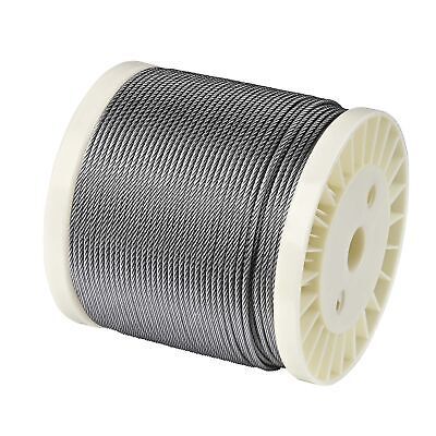 1/8" T316 Stainless Steel Cable Wire Rope 7x7 Aircraft Strand Coil & Reel 500 Ft - Trend Times Toy Stores