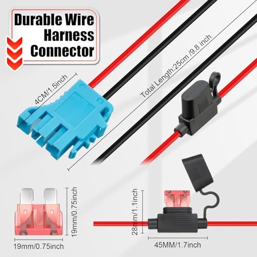12-Pack 12 AWG Wire Harness Connectors Replacement Compatible with Peg Perego Trend Times 5