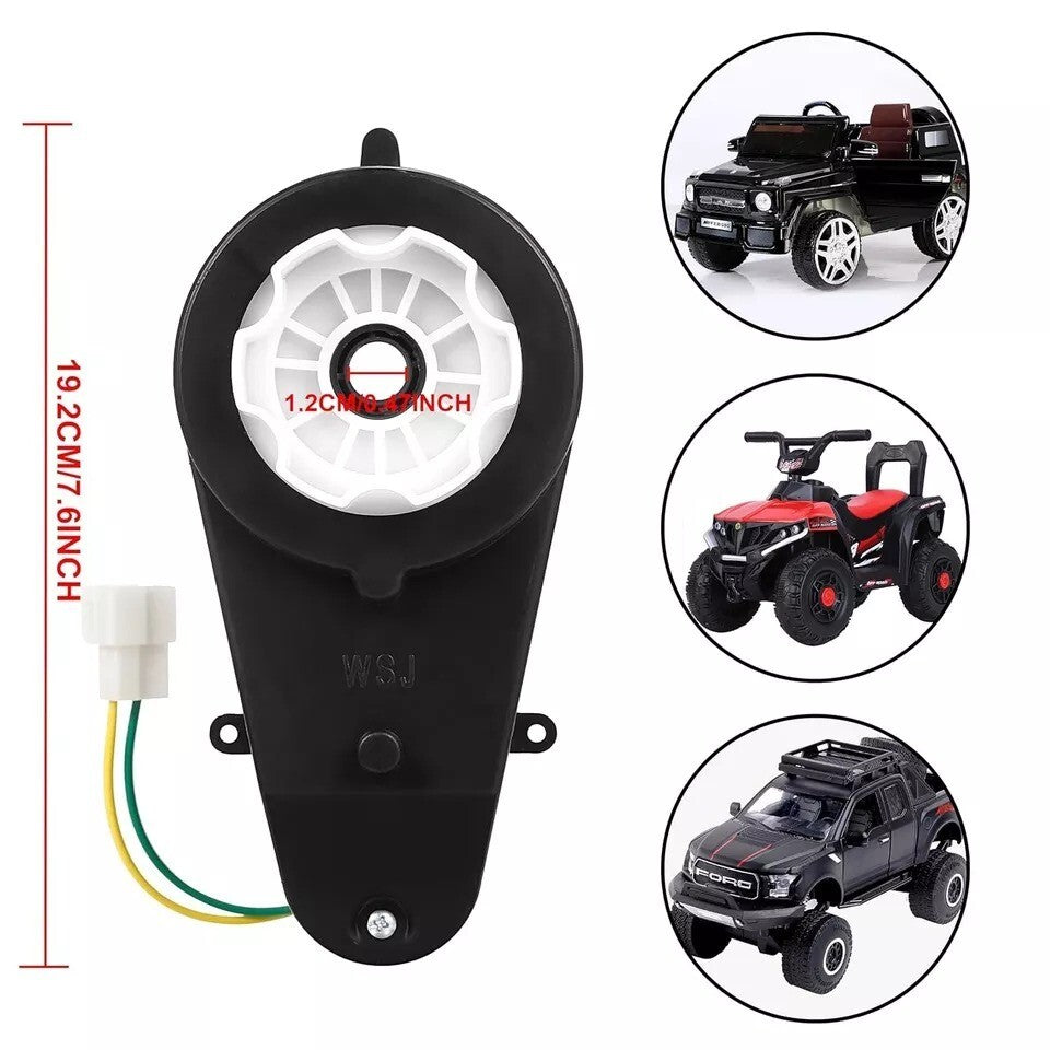12V Power Wheels with Gearbox and 40000rpm Motor Pair for Kids Electric Ride-On Car Trend Times 1
