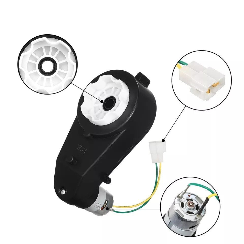 12V Power Wheels with Gearbox and 40000rpm Motor Pair for Kids Electric Ride-On Car Trend Times 3