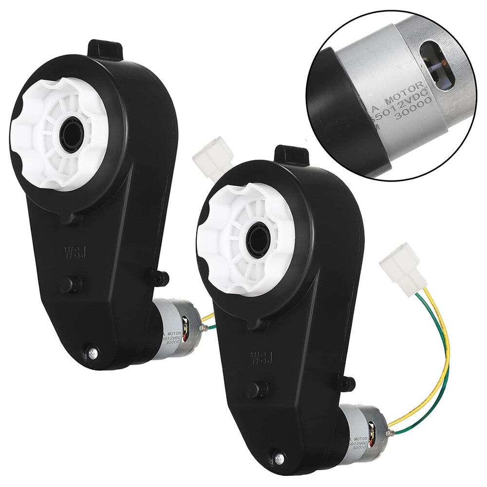 Pair of 12V High-Speed 40000rpm Gearbox Motors with Wheels for Kids Electric Ride-On Cars Trend Times 1