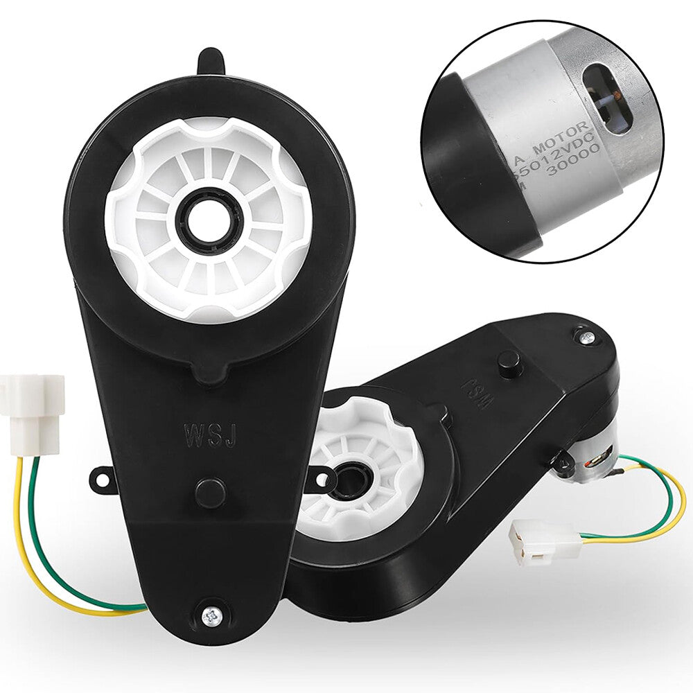 Pair of 12V High-Speed 40000rpm Gearbox Motors with Wheels for Kids Electric Ride-On Cars Trend Times 9