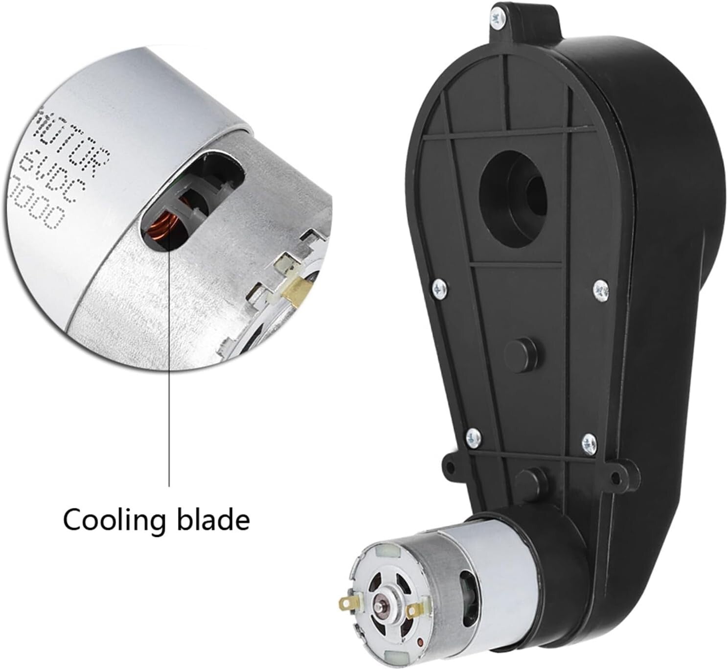 12V High-Speed 40000rpm Motor and Gearbox Pair with Power Wheels for Kids Electric Ride-On Car Trend Times 3