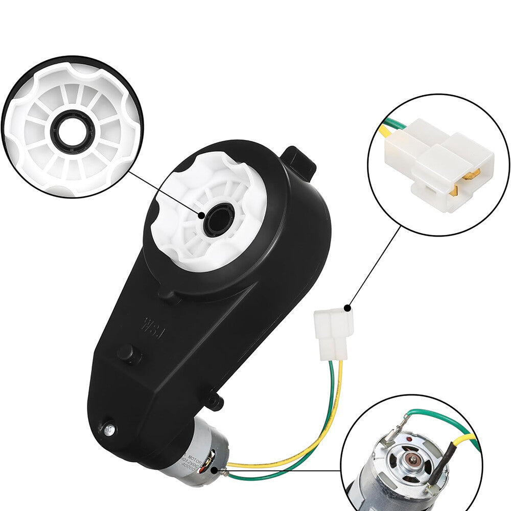 12V 35000rpm Motor with Gearbox and Power Wheels for Kids Electric Ride-On Car Trend Times 5