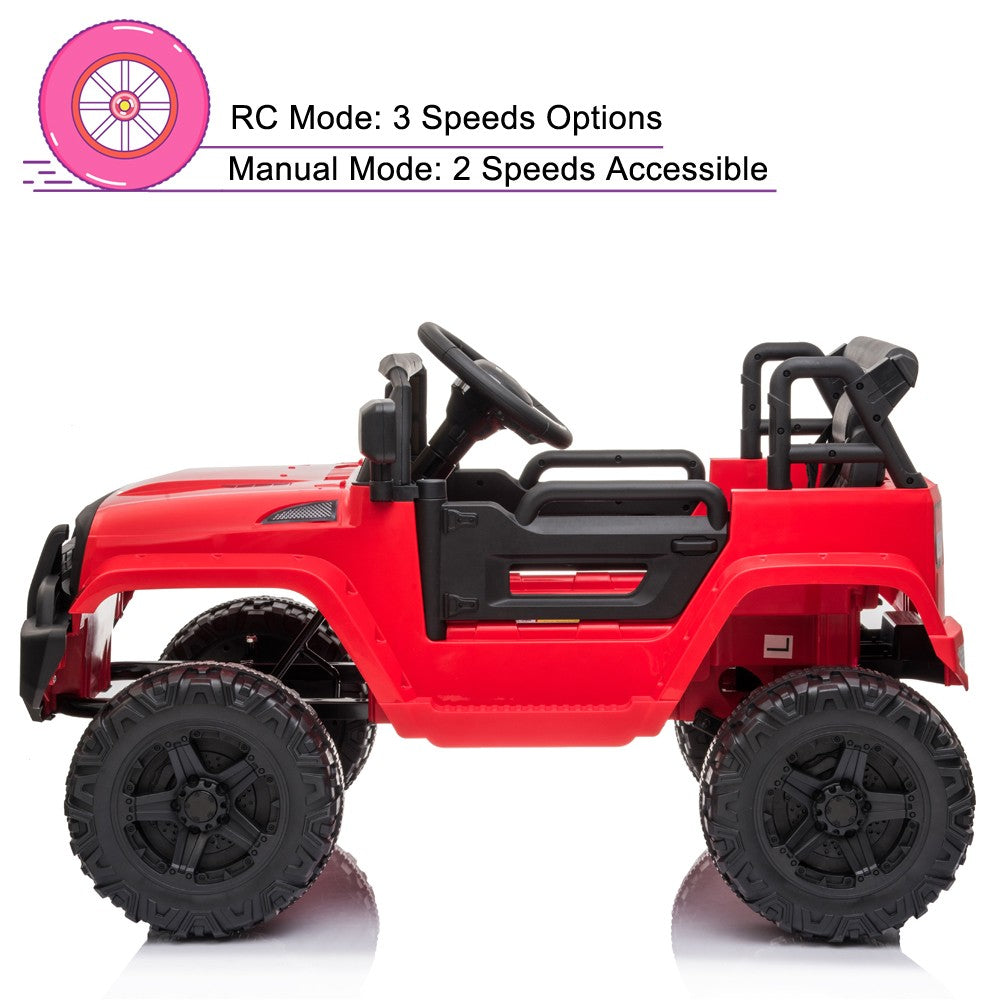 12V Battery-Powered 1-Seater Electric Ride-On Truck with Remote Control Trend Times 4
