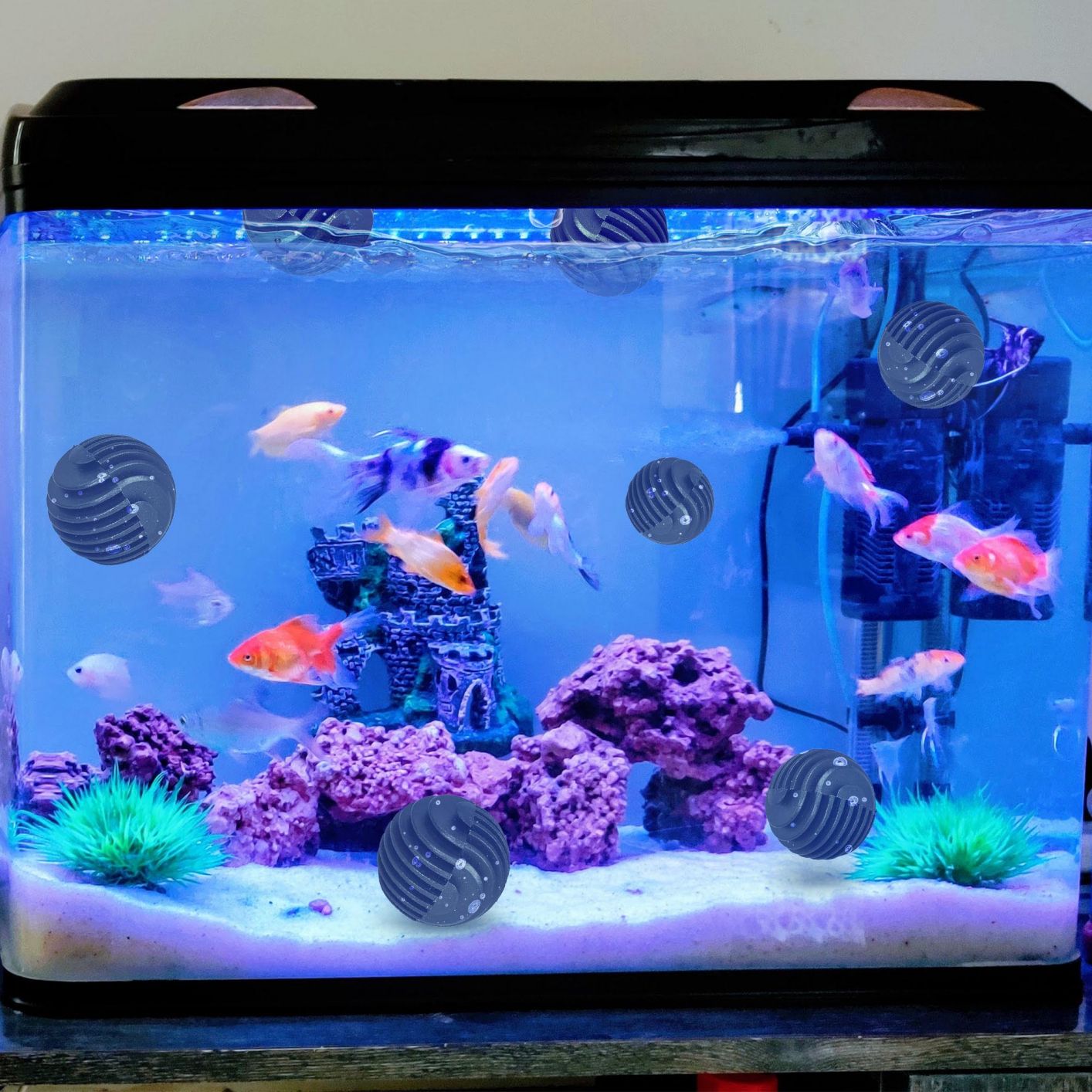 1.2" Bio Balls Aquarium Fish Tank Wet Dry Canister Pond Filter Media Biofilter 200pcs & Black - Trend Times Toy Stores