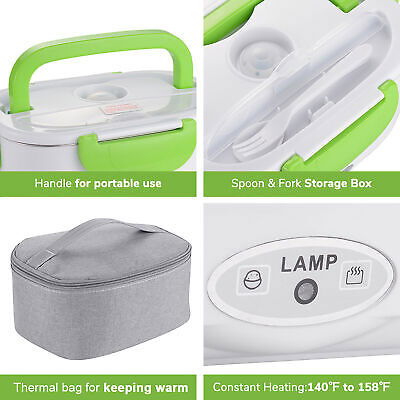 1.5L Electric Lunch Box Food Warmer Heater 304 Container 12V/24V Car Home Set - Trend Times Toy Stores