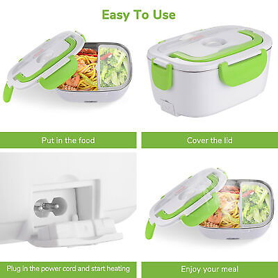 1.5L Electric Lunch Box Food Warmer Heater 304 Container 12V/24V Car Home Set - Trend Times Toy Stores