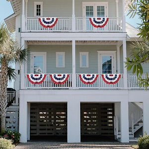 1.5x3 Ft USA Pleated Fan Flag Half Fan Banner American Bunting Decoration 6 Pack - Trend Times Toy Stores