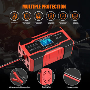 10 Amp Auto Battery Charger for 12V and 24V Cars, Motorcycles, and Trucks Trend Times 6