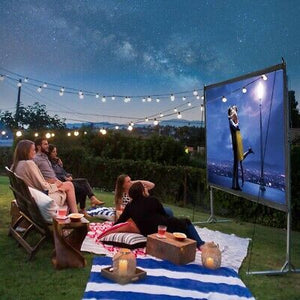 100" Portable Fast Folding Projector Movie Screen 16:9 HD with Stand Office Home - Trend Times Toy Stores