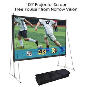 100inch 16:9 Portable Projector Screen Foldable HD Home Theater Outdoor Movie - Trend Times Toy Stores