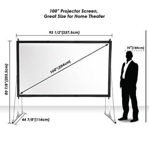 100inch 16:9 Portable Projector Screen Foldable HD Home Theater Outdoor Movie - Trend Times Toy Stores
