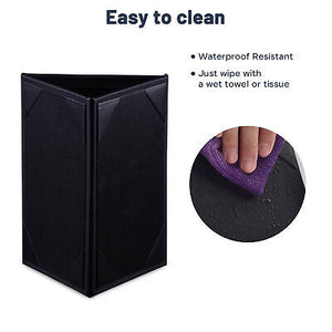 10Pcs 4"x 6" 3 Sides Table Tent Holder Menu Holder for Bar Cafe Restaurant Black - Trend Times Toy Stores