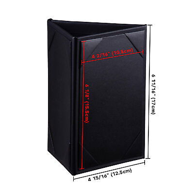 10Pcs 4"x 6" 3 Sides Table Tent Holder Menu Holder for Bar Cafe Restaurant Black - Trend Times Toy Stores