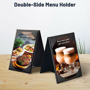 10Pcs 4"x 6" Double-sided Table Tent Holder Menu Holder A-Frame Restaurant Black - Trend Times Toy Stores