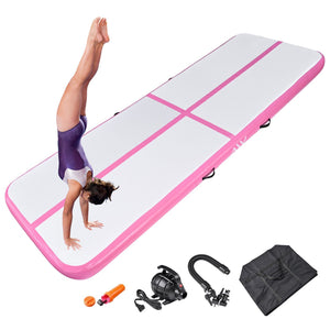 10 Ft Air Mat Track Inflatable Tumbling Mat Gymnastics Fitness Pink - Trend Times Toy Stores