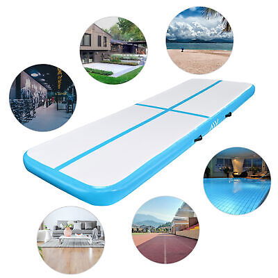 10 Ft Air Mat Track Inflatable Tumbling Mat Gymnastics Training Fitness Blue - Trend Times Toy Stores
