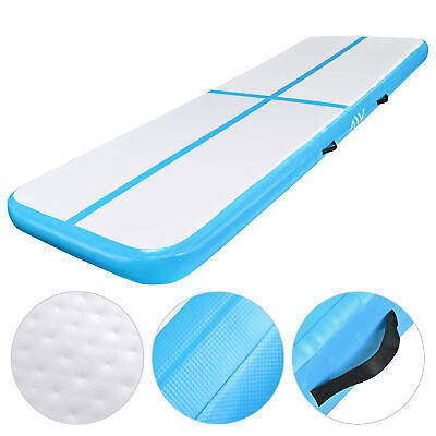 10 Ft Air Mat Track Inflatable Tumbling Mat Gymnastics Training Fitness Blue - Trend Times Toy Stores