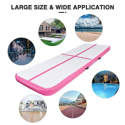 10 Ft Air Mat Track Inflatable Tumbling Mat Gymnastics Training Fitness Pink - Trend Times Toy Stores