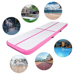 10 Ft Air Mat Track Inflatable Tumbling Mat Gymnastics Training Fitness Pink - Trend Times Toy Stores