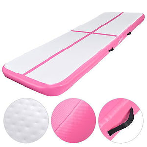 10 Ft Air Mat Track Inflatable Tumbling Mat Gymnastics Training Fitness Pink - Trend Times Toy Stores