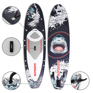10 Ft Inflatable Stand Up Paddle Board Kit SUP Pump Backpack Surfing Adult Youth Black - Trend Times Toy Stores