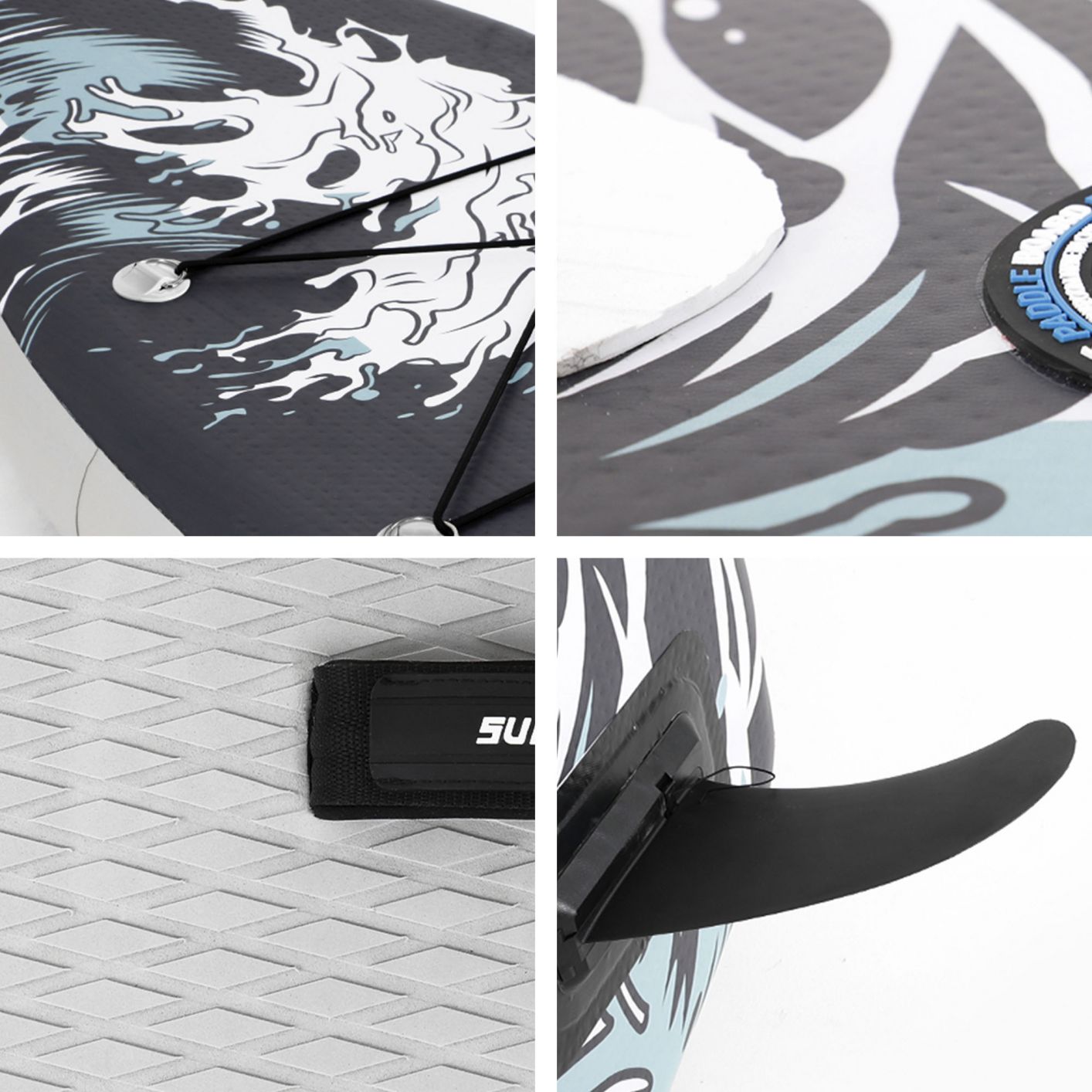10 Ft Inflatable Stand Up Paddle Board Kit SUP Pump Backpack Surfing Adult Youth Black - Trend Times Toy Stores