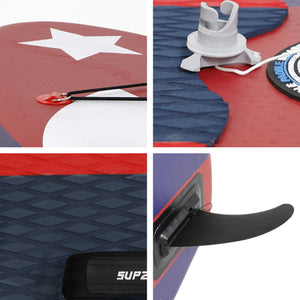 10 Ft Inflatable Stand Up Paddle Board Kit SUP Pump Backpack Surfing Adult Youth Red & Blue - Trend Times Toy Stores