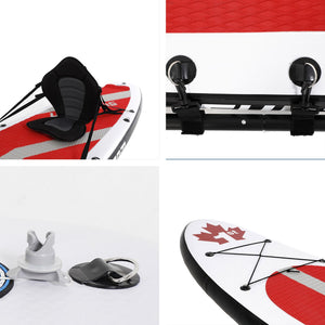 10 Ft Inflatable Stand Up Paddle Board Kit SUP Pump Backpack Surfing Adult Youth Red & White - Trend Times Toy Stores