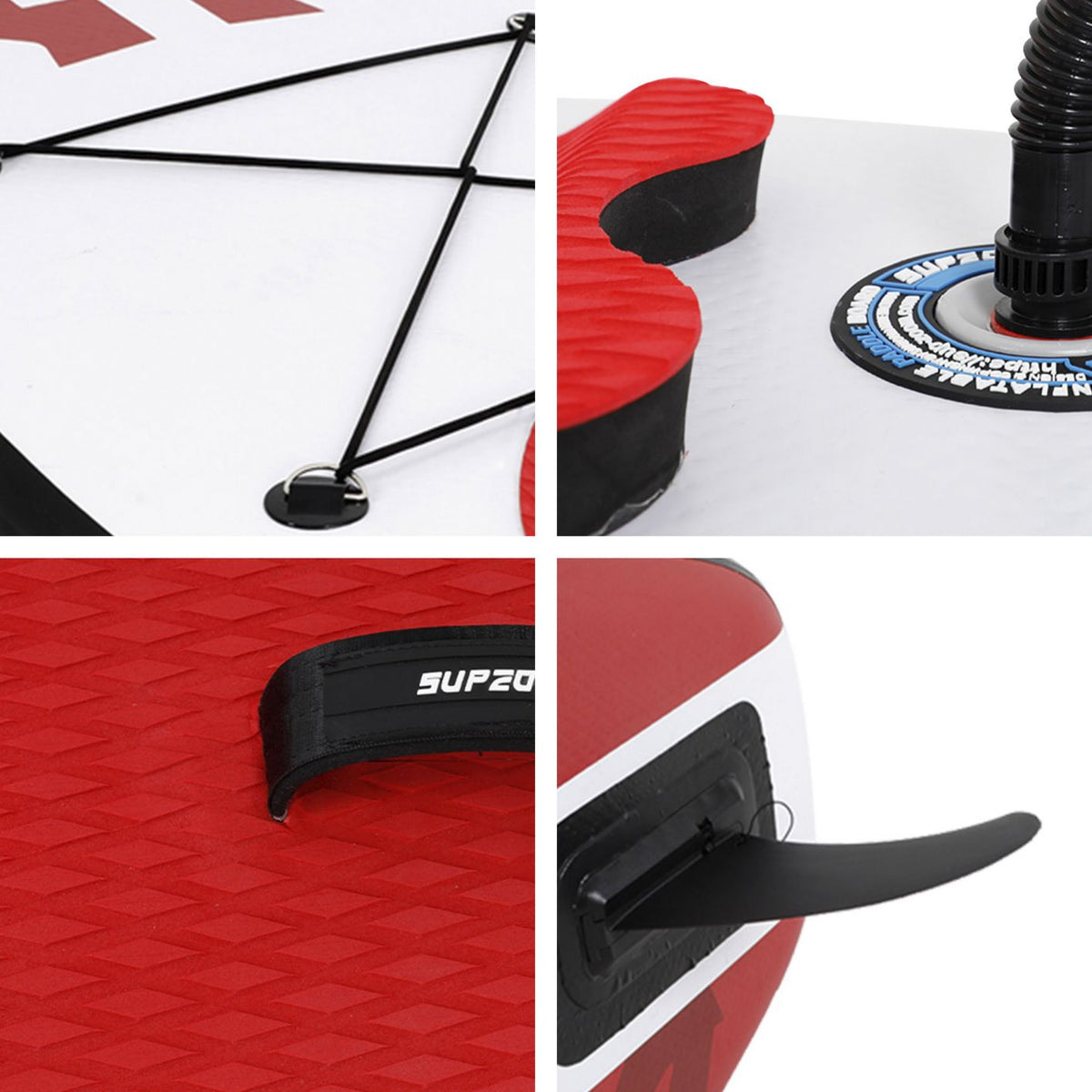 10 Ft Inflatable Stand Up Paddle Board Kit SUP Pump Backpack Surfing Adult Youth Red & White - Trend Times Toy Stores
