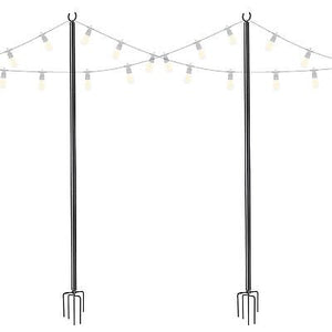 10 Ft String Light Pole Outdoor Metal Pole Aluminum Patio Backyard Party 2 Pack - Trend Times Toy Stores