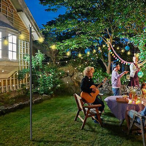 10 Ft String Light Pole Outdoor Metal Pole Aluminum Patio Backyard Party 2 Pack - Trend Times Toy Stores