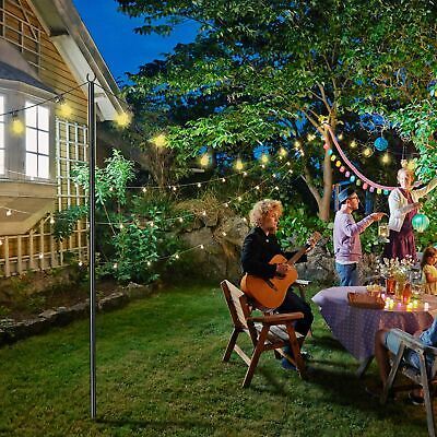 10 Ft String Light Pole Outdoor Metal Pole Aluminum Patio Backyard Party 2 Pack - Trend Times Toy Stores