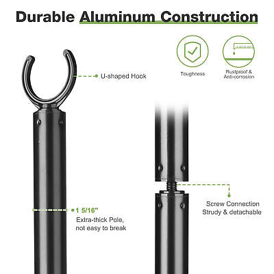 10 Ft String Light Pole Outdoor Metal Pole Aluminum Patio Backyard Party 2 Pack - Trend Times Toy Stores